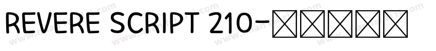 REVERE SCRIPT 210字体转换